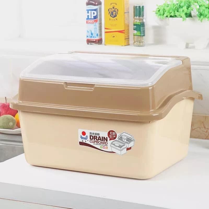 Rổ úp chén bát đĩa có nắp đậy cỡ lớn mẫu mới nhất