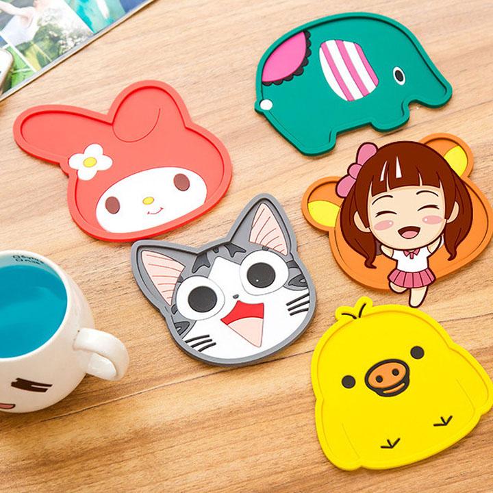 Combo 5 miếng lót ly hình thú