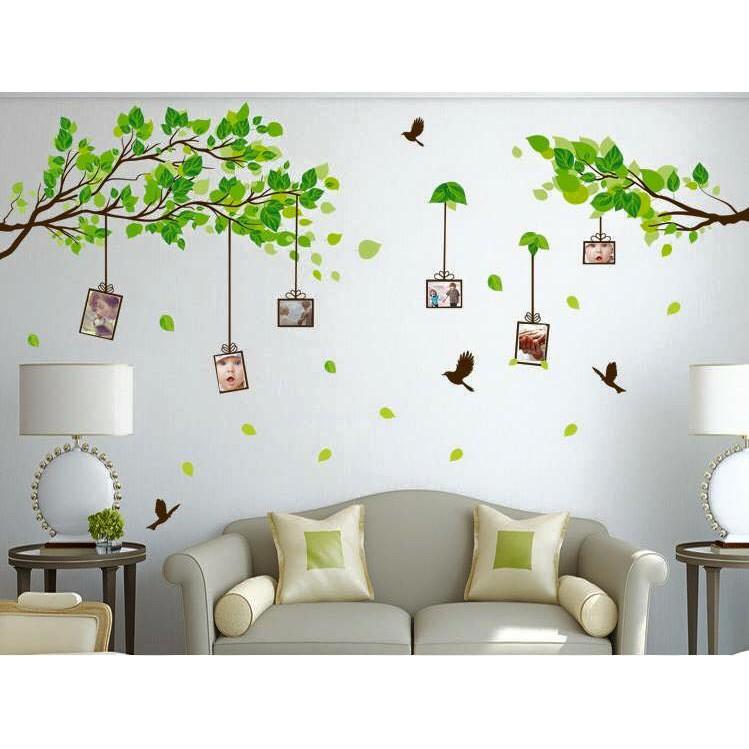 Decal dán tường Cành cây khung ảnh