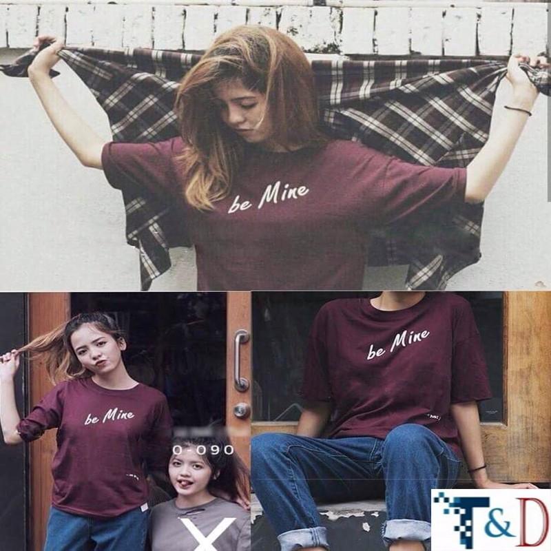 [HCM]ÁO THUN NỮ BE MINE MÀU ĐỎ ĐÔ