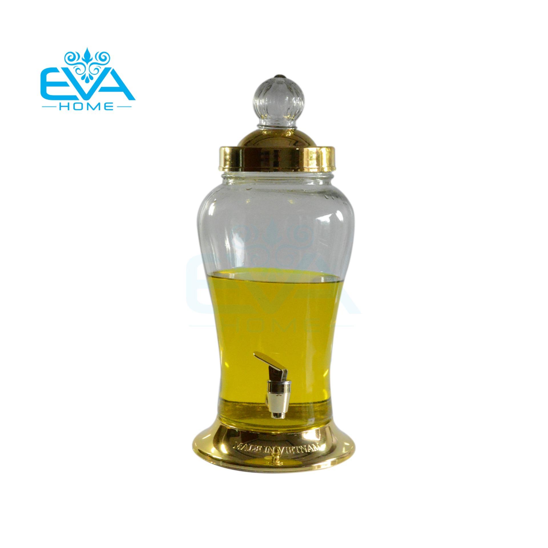 BÌNH THỦY TINH NGÂM RƯỢU SÂM 5L CÓ VAN