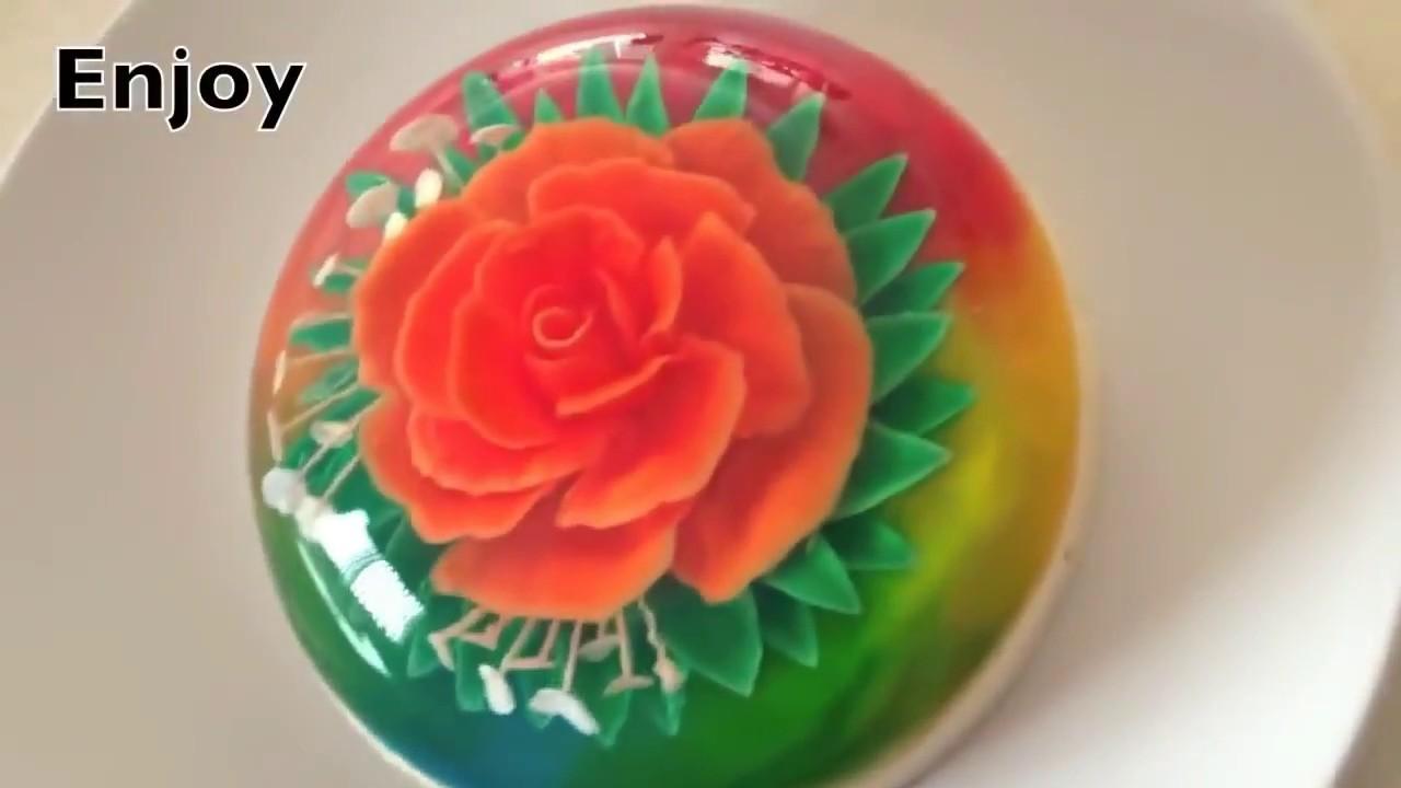 Bộ dụng cụ làm thạch 3D hoa hồng sứ