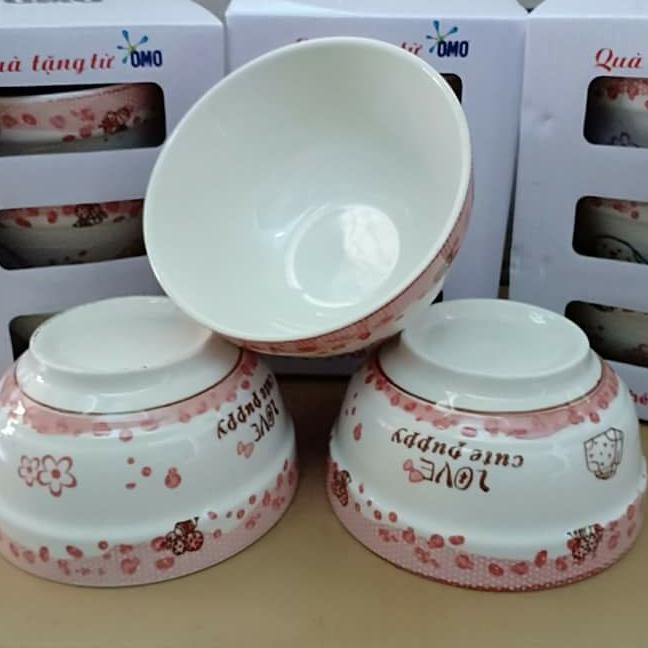 Set 10 chén sứ hoa văn ngộ nghĩnh