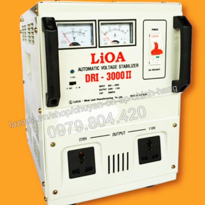 Ổn Áp Lioa 3KVA 1 Pha Dải 90-250V, Thế Hệ II 2018, 100% Dây Đồng