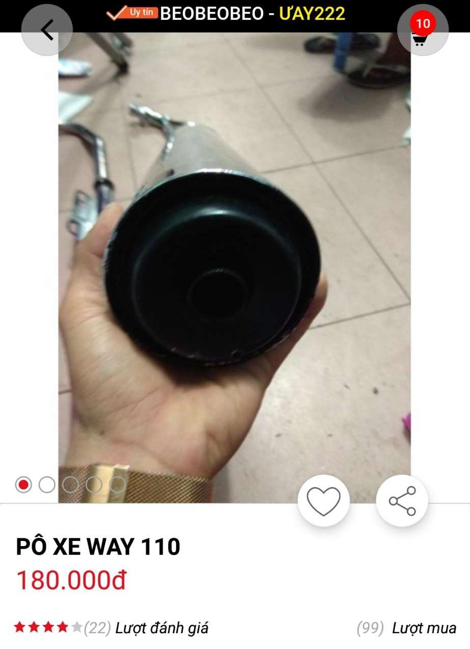 Pô xe may way 110 êm  (Có Video )