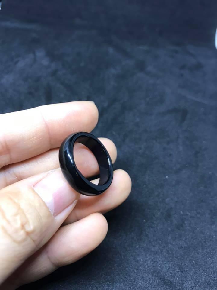 [HCM]NHẪN ĐEO TAY  ĐÁ MÃ NÃO ĐEN