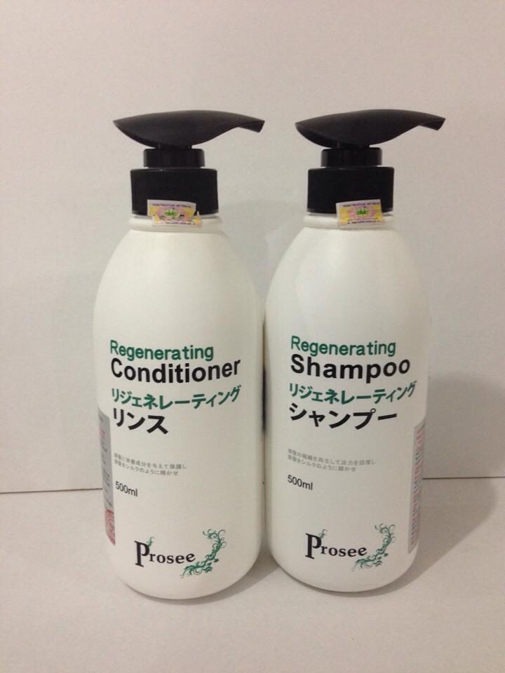 Cặp dầu gội xả phục hồi tóc hư tổn sau khi uốn duỗi nhuộm nhật bản prosee 500ml x 2