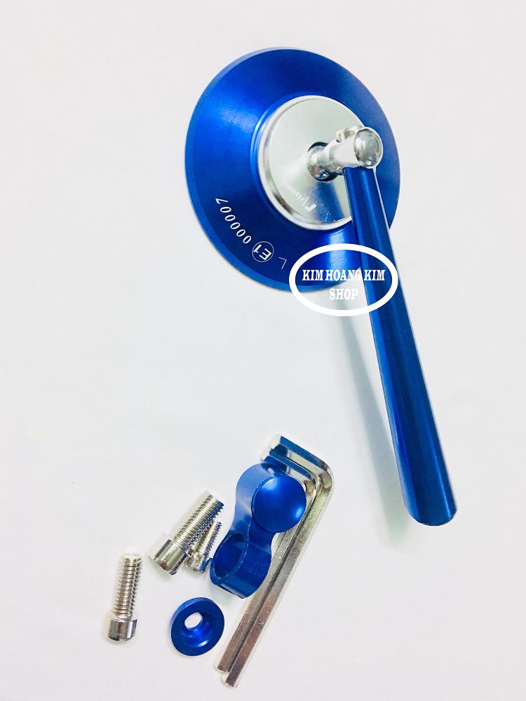 Kính chiếu hậu xe máy Ri.zoma Tròn (màu Xanh) 1 cái bên trái