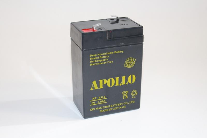 Bình Ắc Quy Khô Apollo 6V 4.0Ah NP 4.0-6