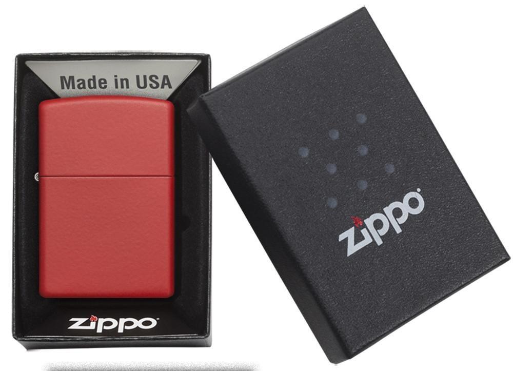 Bật Lửa Zippo Matte Red Sơn Tĩnh Điện Đỏ 233