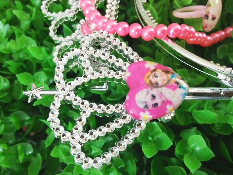 bộ phụ kiện bé gái công chúa elsa 7 món (màu hồng)