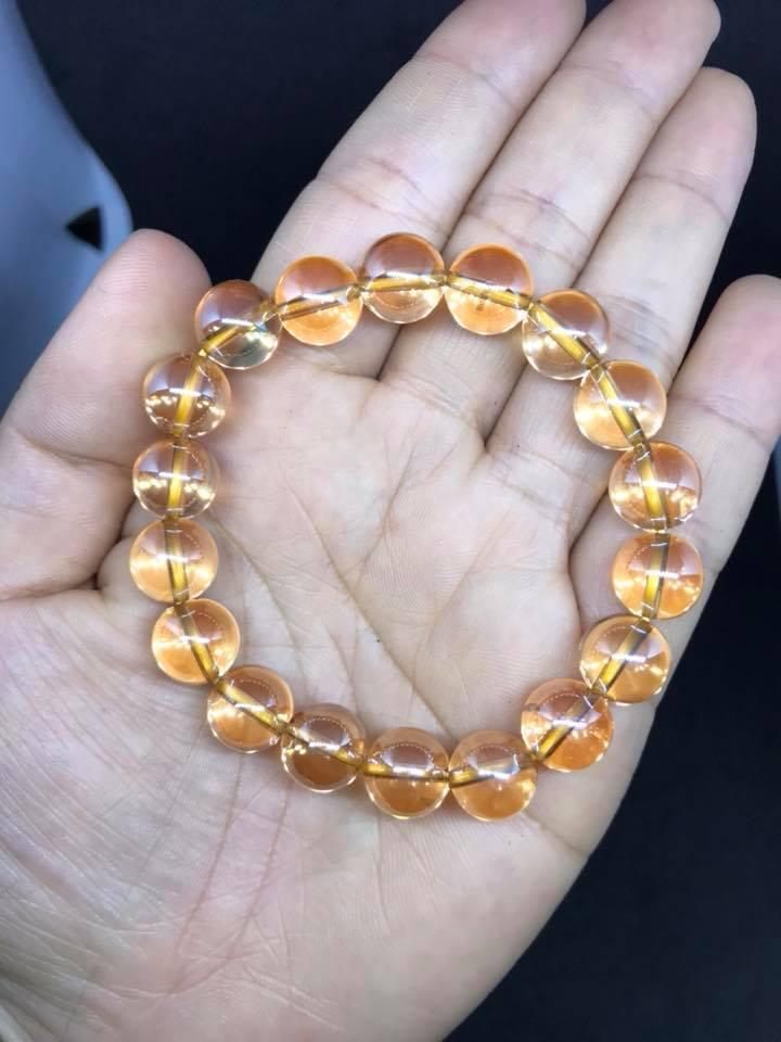 Vòng tay thạch anh vàng 10ly