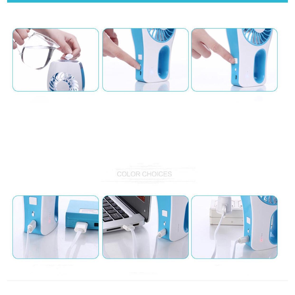 [HCM]QUẠT PHUN SƯƠNG MINI HUMIDIFER FAN