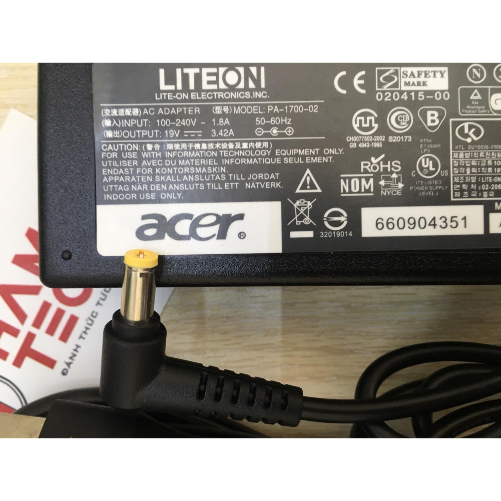 [HCM]Sạc laptop acer 19V-3.42A Đầu Thường