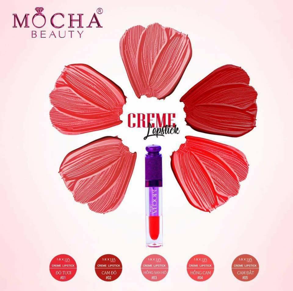 Son Kem Cao Cấp Mocha màu cam đất (Tặng kèm nước thần dưỡng môi tinh chất bơ)