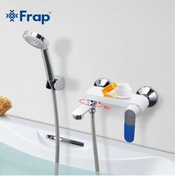 Combo sen tắm và lavabo FRAP F3234, F1034 với lớp phủ sứ trắng tinh tế