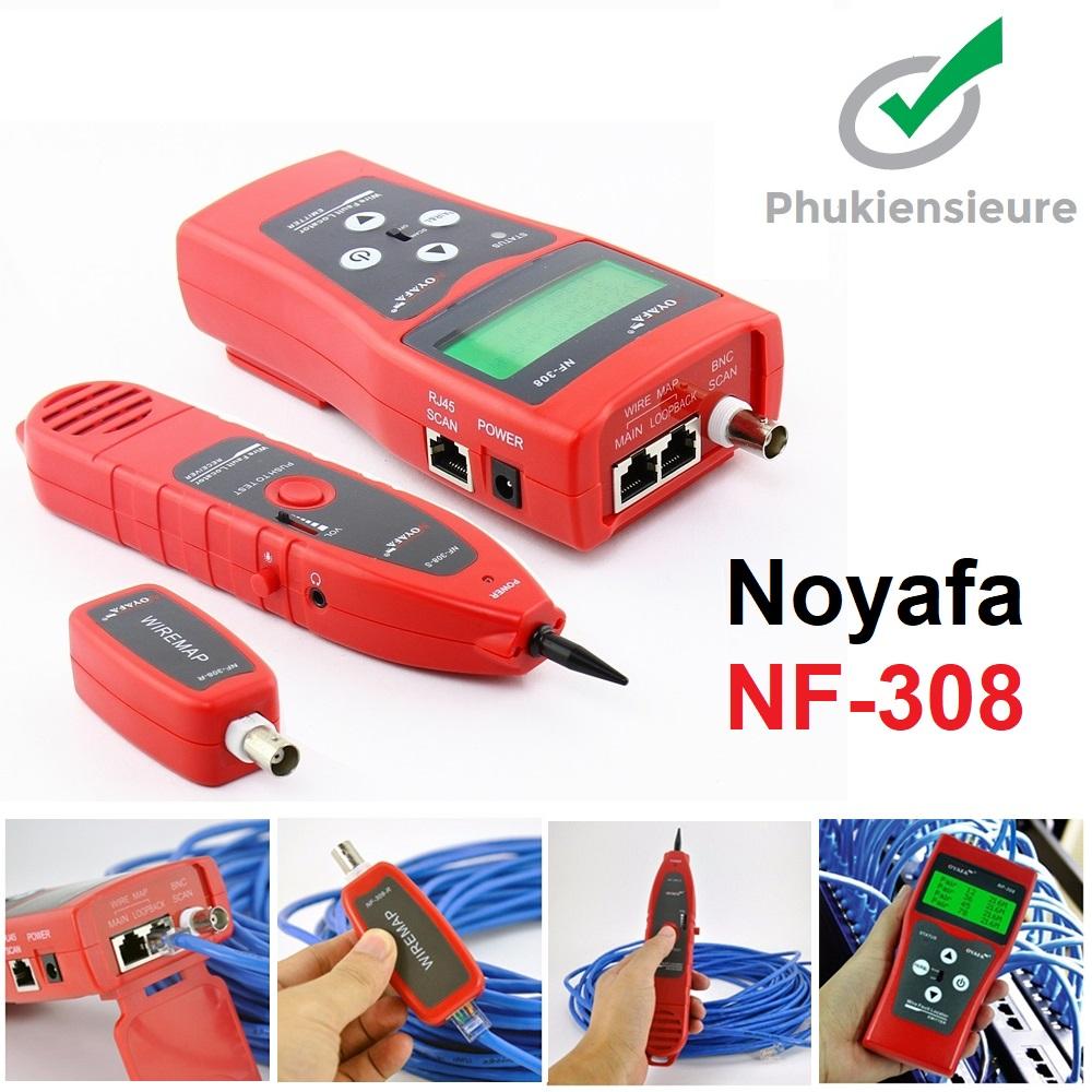 Máy test cáp mạng đa năng Noyafa NF-308 (Đỏ)
