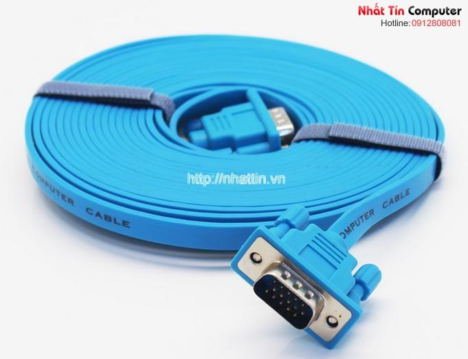 Cáp VGA 15m mỏng dẹt DTECH DT-69F15 chính hãng