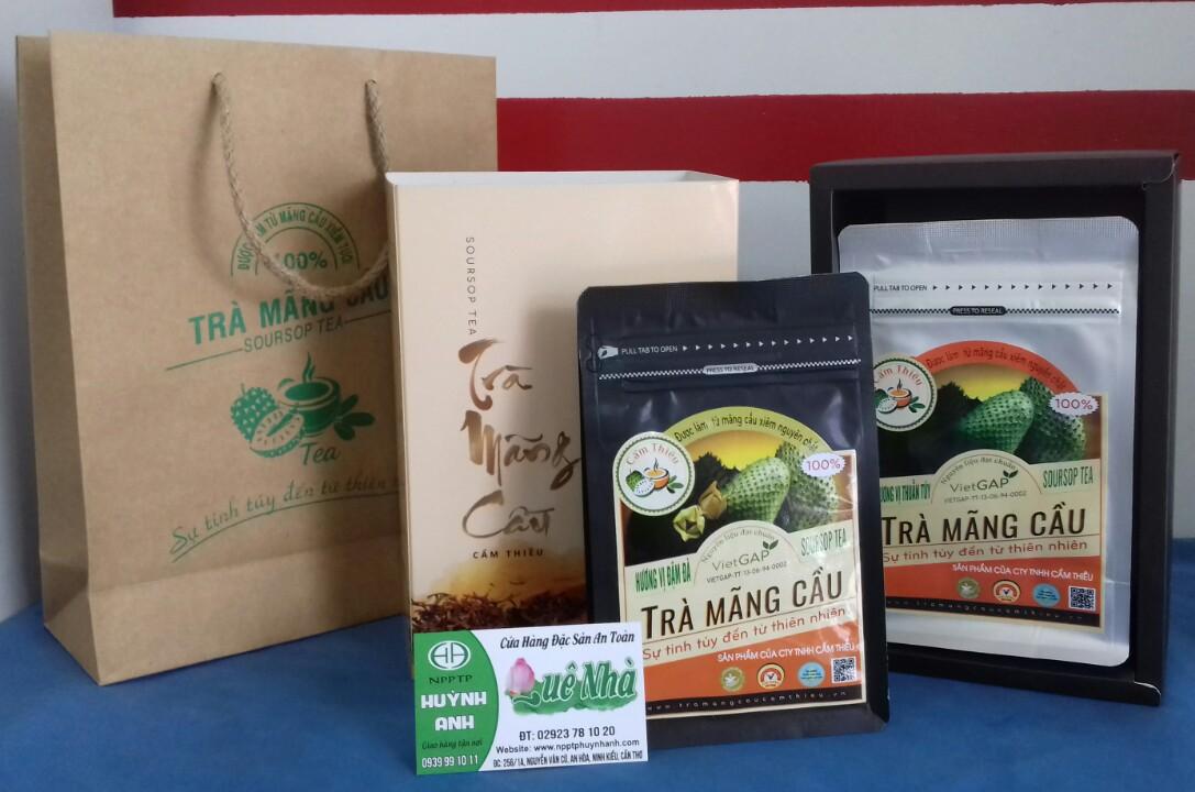 HỘP COMBO 2 TÚI TRÀ MÃNG CẦU CẨM THIỀU 100G (Trà hương vị thuần tuý và Trà hương vị đậm đà)