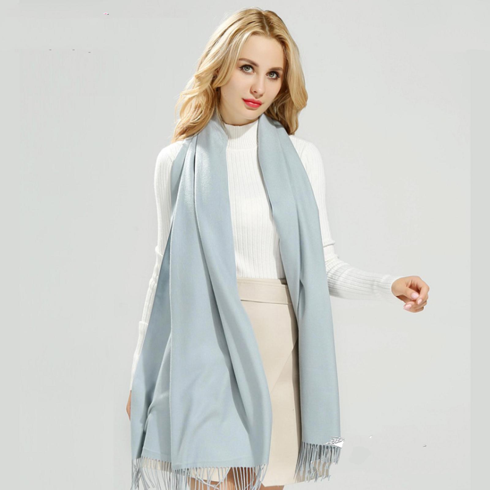 Khăn choàng cổ Cao cấp  cashmere một màu 07