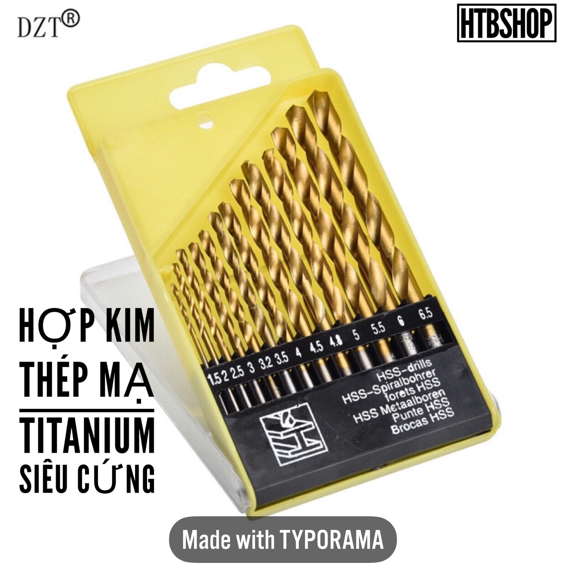 Bộ 13 Mũi Khoan Sắt Gỗ VOTO,Thép HSS,Chuôi Tròn