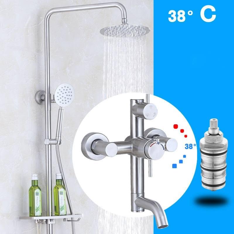 Vòi sen cây inox 304 cao cấp sang trọng điều chỉnh nhiệt độ chính xác