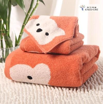 KING SHORE Cá Tính 100% Cotton Hộp Quà Tặng Bên Khăn Mặt Khăn Tắm