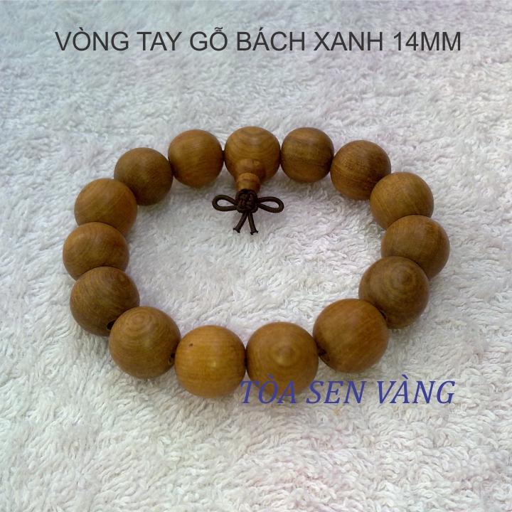 [HCM]Vòng tay gỗ bách xanh 14mm