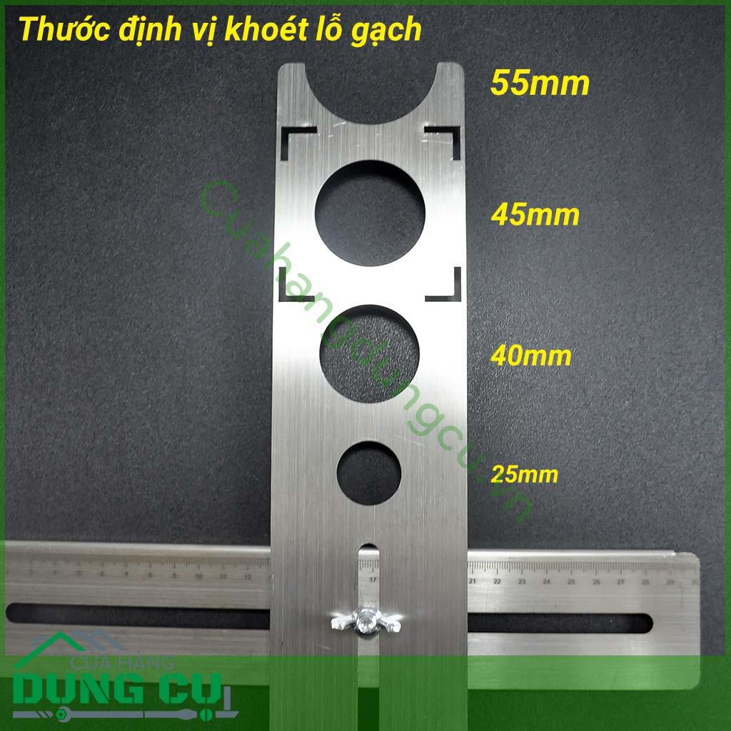 Thước định vị khoét lỗ gạch - inox