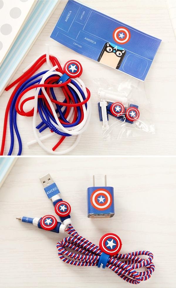 Bộ bảo vệ Cáp Sạc iPhone Captain America
