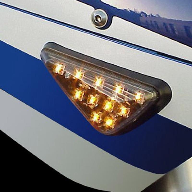 Smoke Triangle Flush Mount LED Turn Signals Blinker