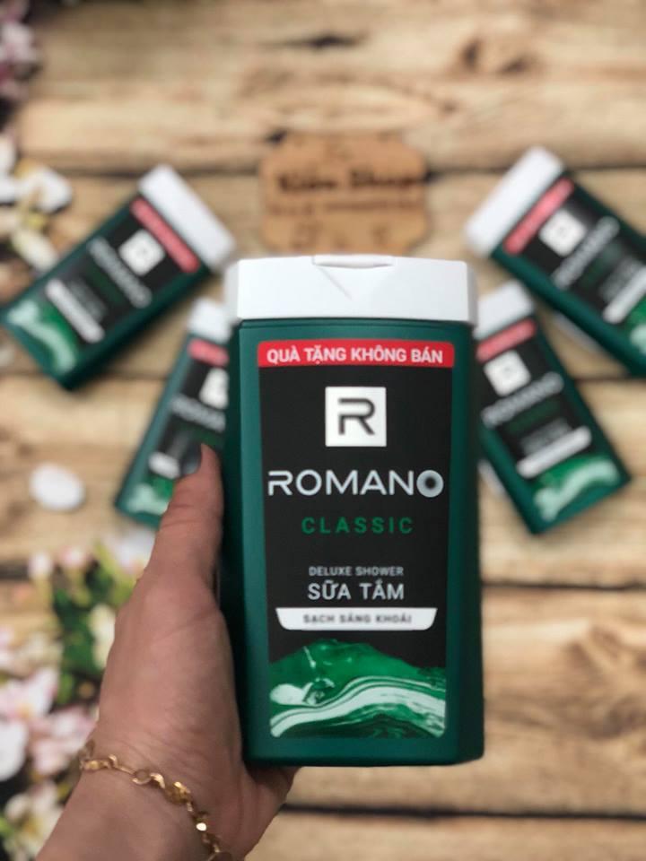 Mua 1 chai tặng 1 chai cùng loại sữa tắm romano 150gr