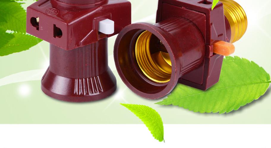 Đầu chia đui xoáy E27 chia ra 2 ổ cắm