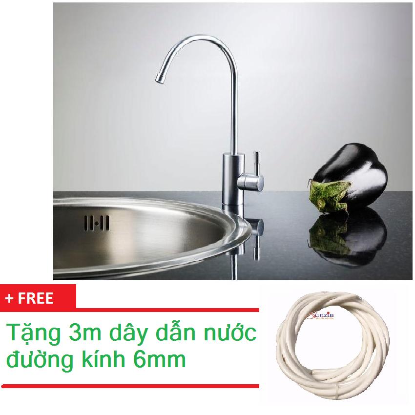 Vòi tay gạt dành cho các loại máy lọc nước, tặng 3m dây dẫn nước 6mm