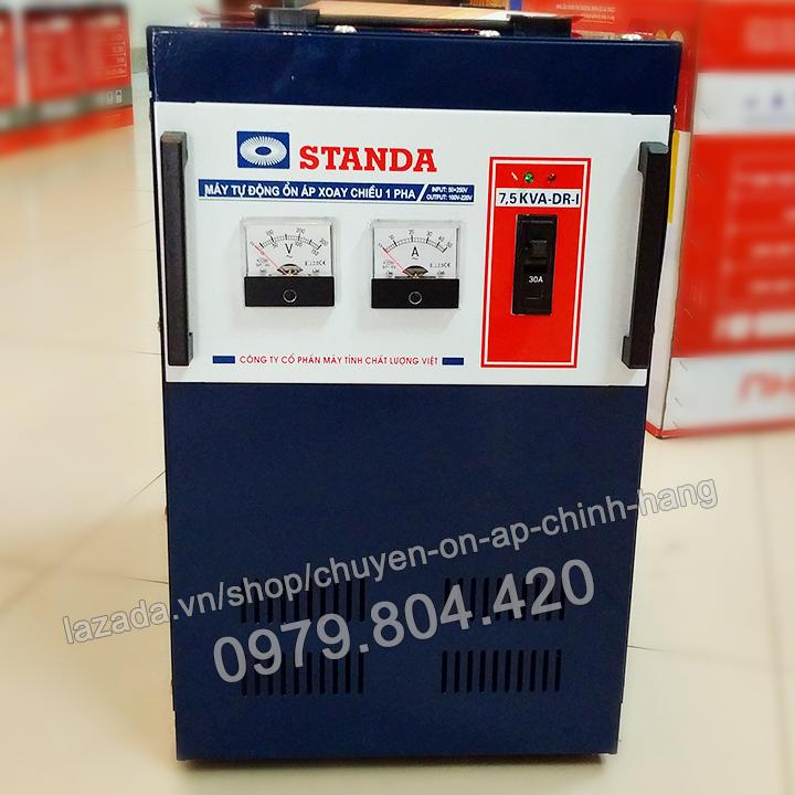 Ổn Áp Standa 7,5KVA DR-I dải 50-250V, bảo hành 4 năm, 100% dây đồng ( Logo Quả Xoài )