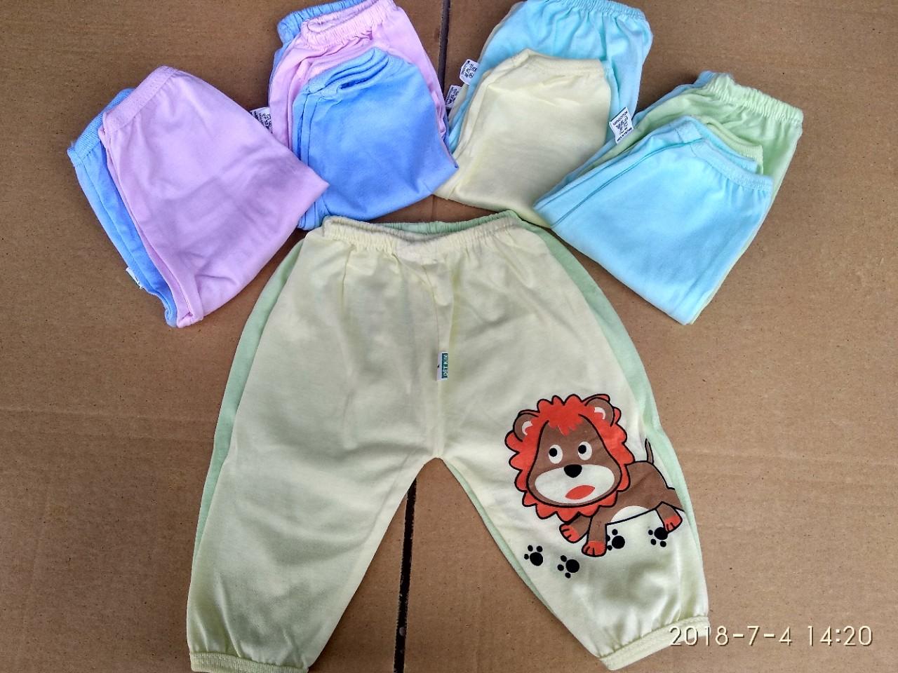 Combo 10 quần dài sơ sinh cho bé (5 quần size 1 + 5 quần size 2)