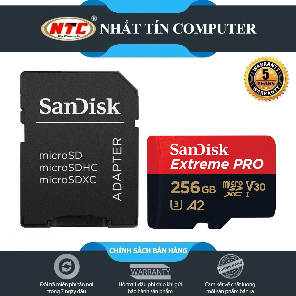 Thẻ Nhớ MicroSDXC SanDisk Extreme Pro V30 U3 4K A2 256GB R170MB/s W90MB/s (Đen đỏ)