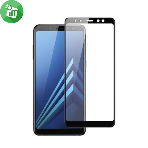 Kính cường lực Samsung A8 2018 Đen (Full Màn, Full Keo)