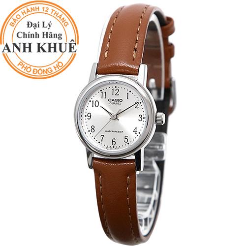 Đồng hồ nữ dây da Casio Anh Khuê LTP-1095E-7BDF