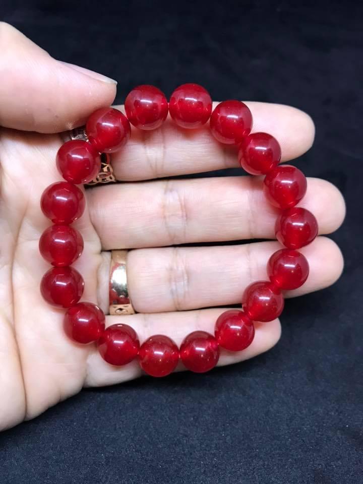 [HCM]VÒNG TAY ĐÁ HUYẾT LONG 10LY