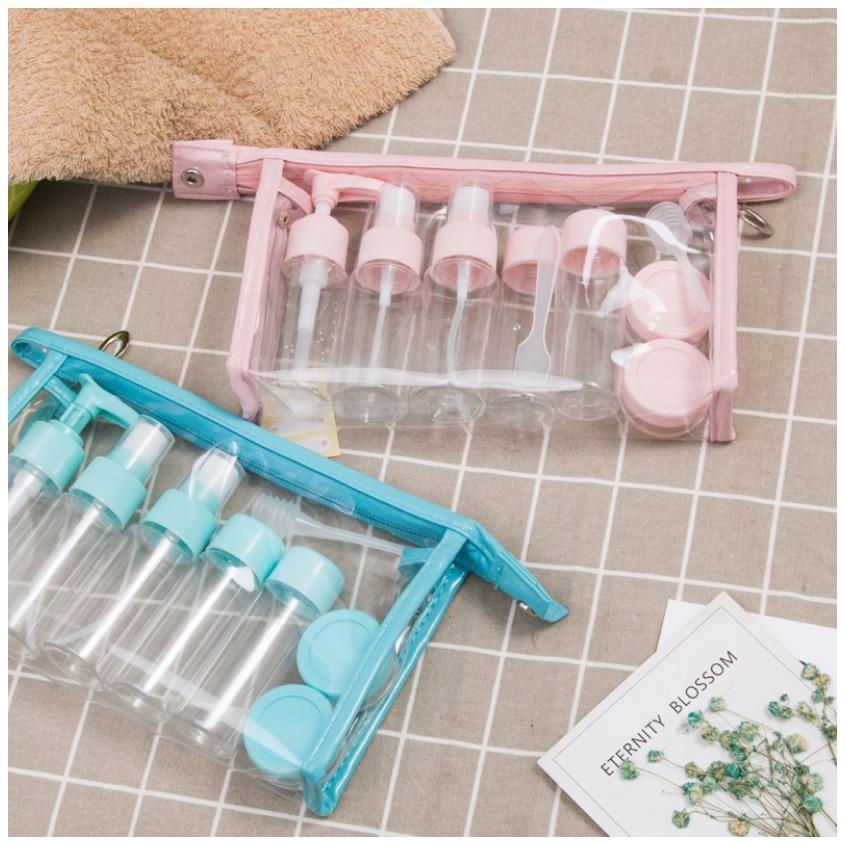 Bộ chiết mĩ phẩm 11 chi tiết TBB02 (Xanh)