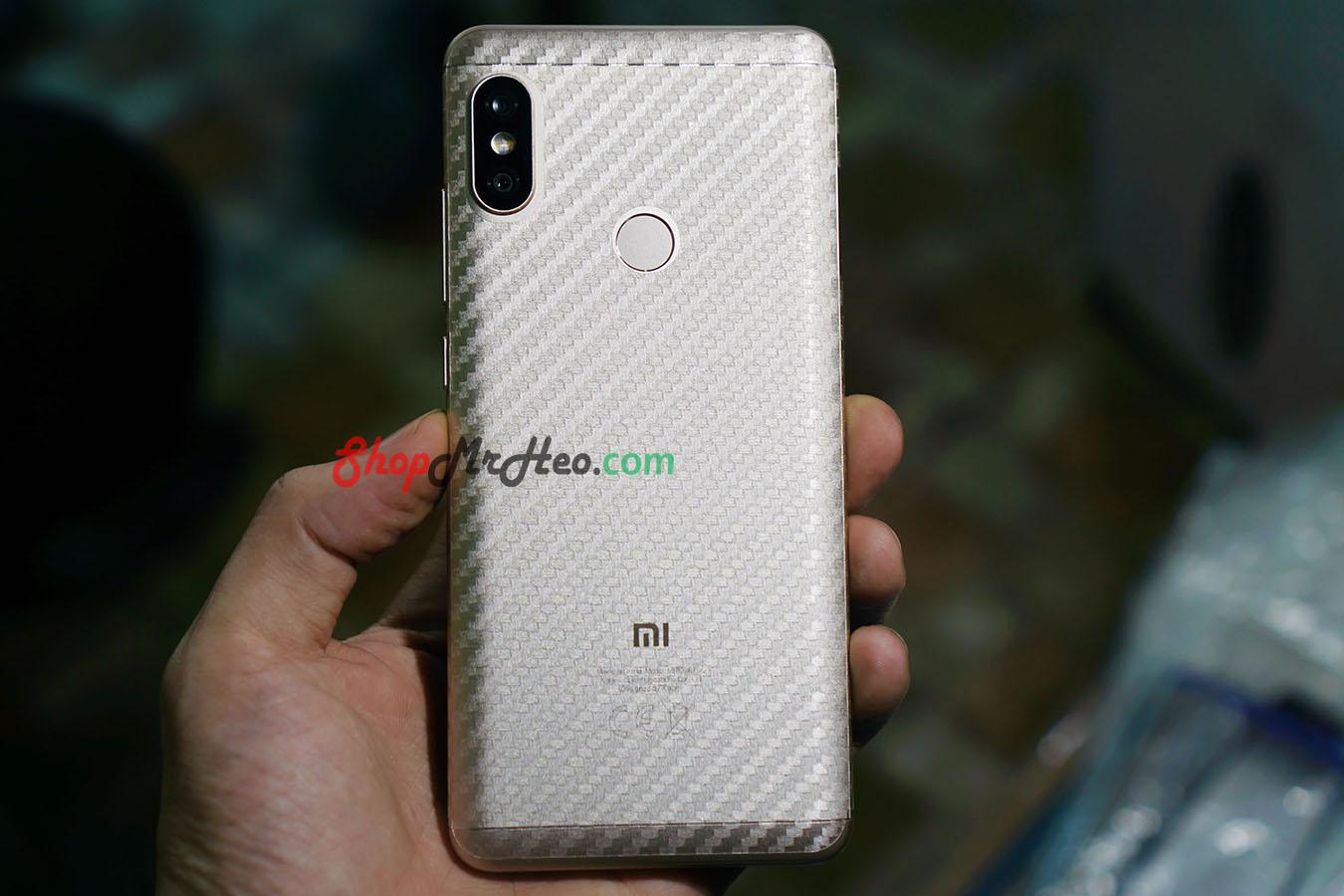 [HCM]Bộ 3 Skin Dán Mặt Lưng Vân 3D Xiaomi Redmi Note 5 Pro