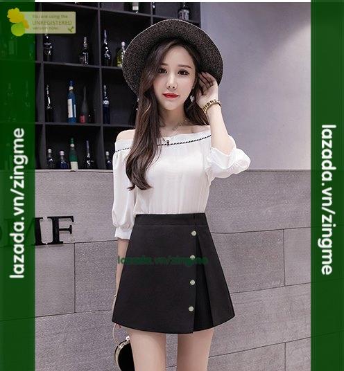 Quần giả xẻ tà nút mẫu b mt1129 zingme