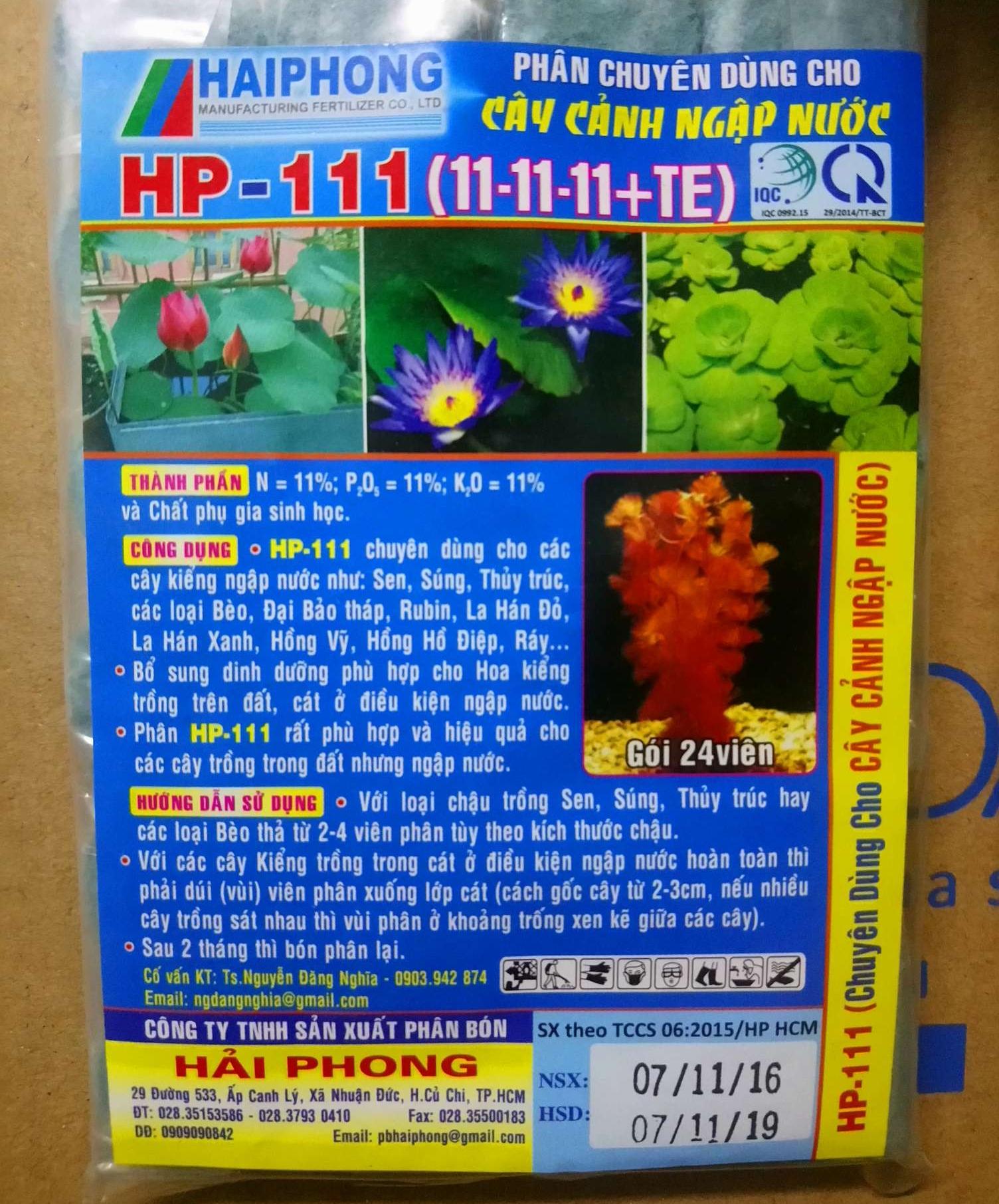 Phân bón cho cây thủy sinh Hải Phong