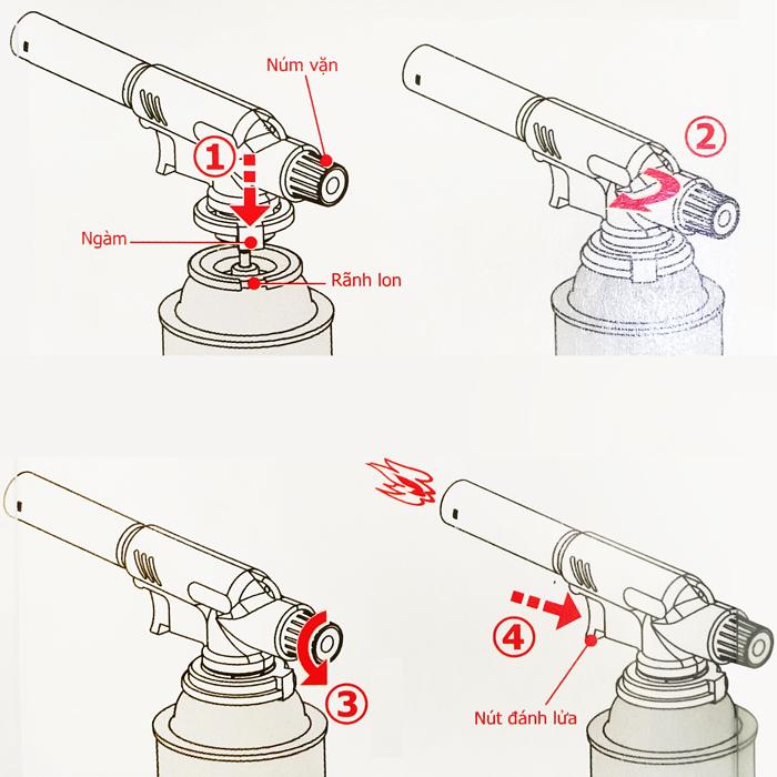 - Đèn khò gas Namilux NA-192 đánh lửa tự động