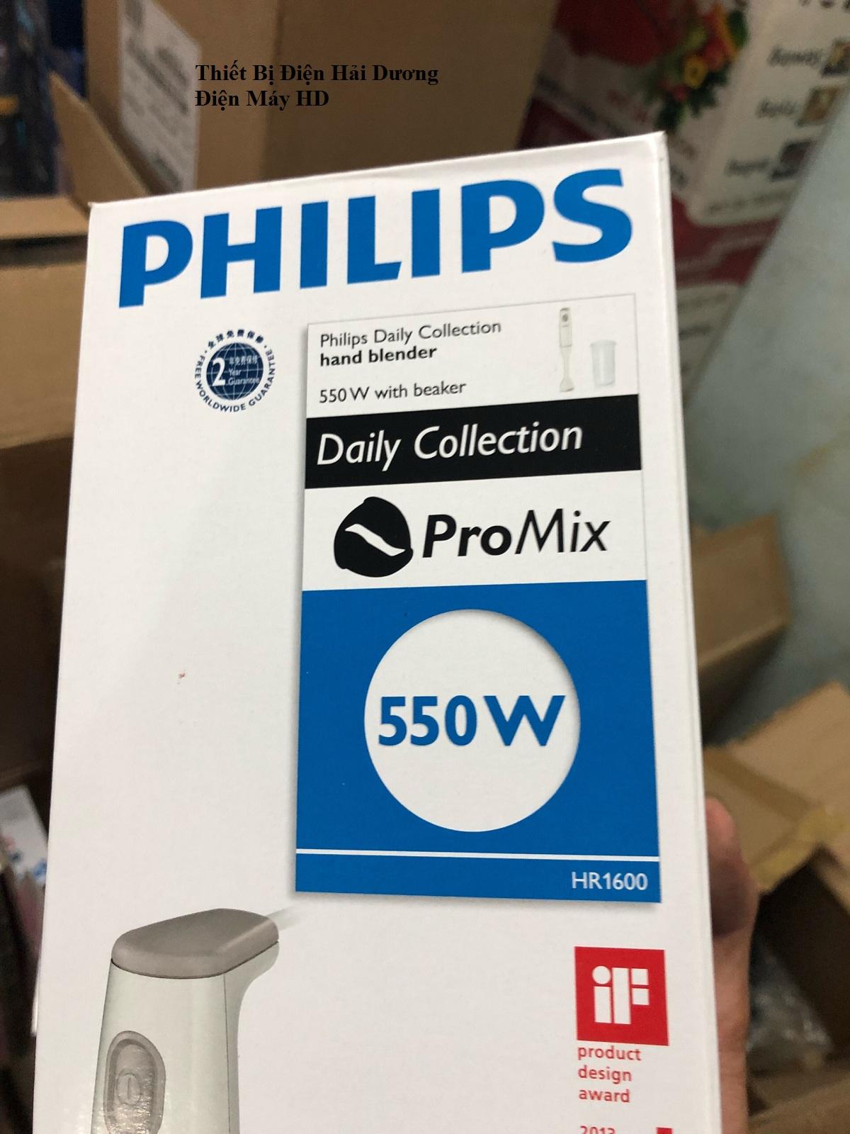 Máy xay sinh tố cầm tay Philips HR1600