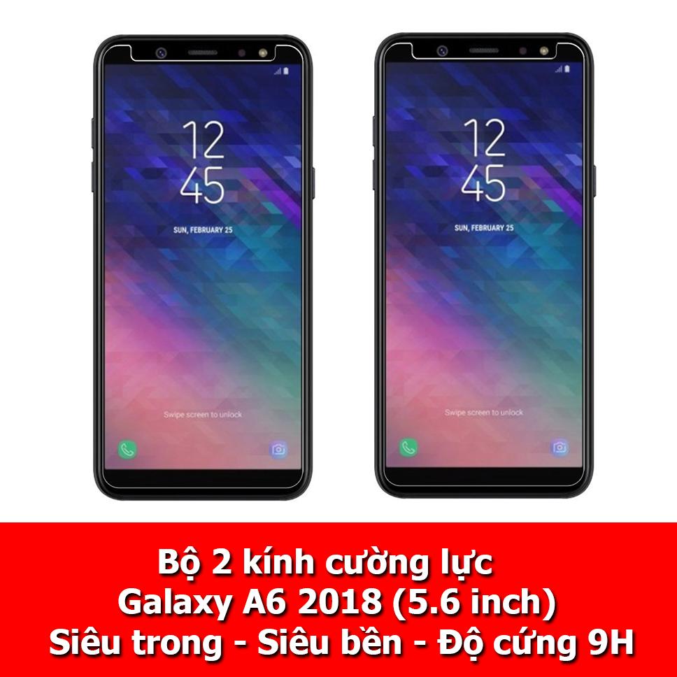 2 kính cường lực Samsung Galaxy A6 2018