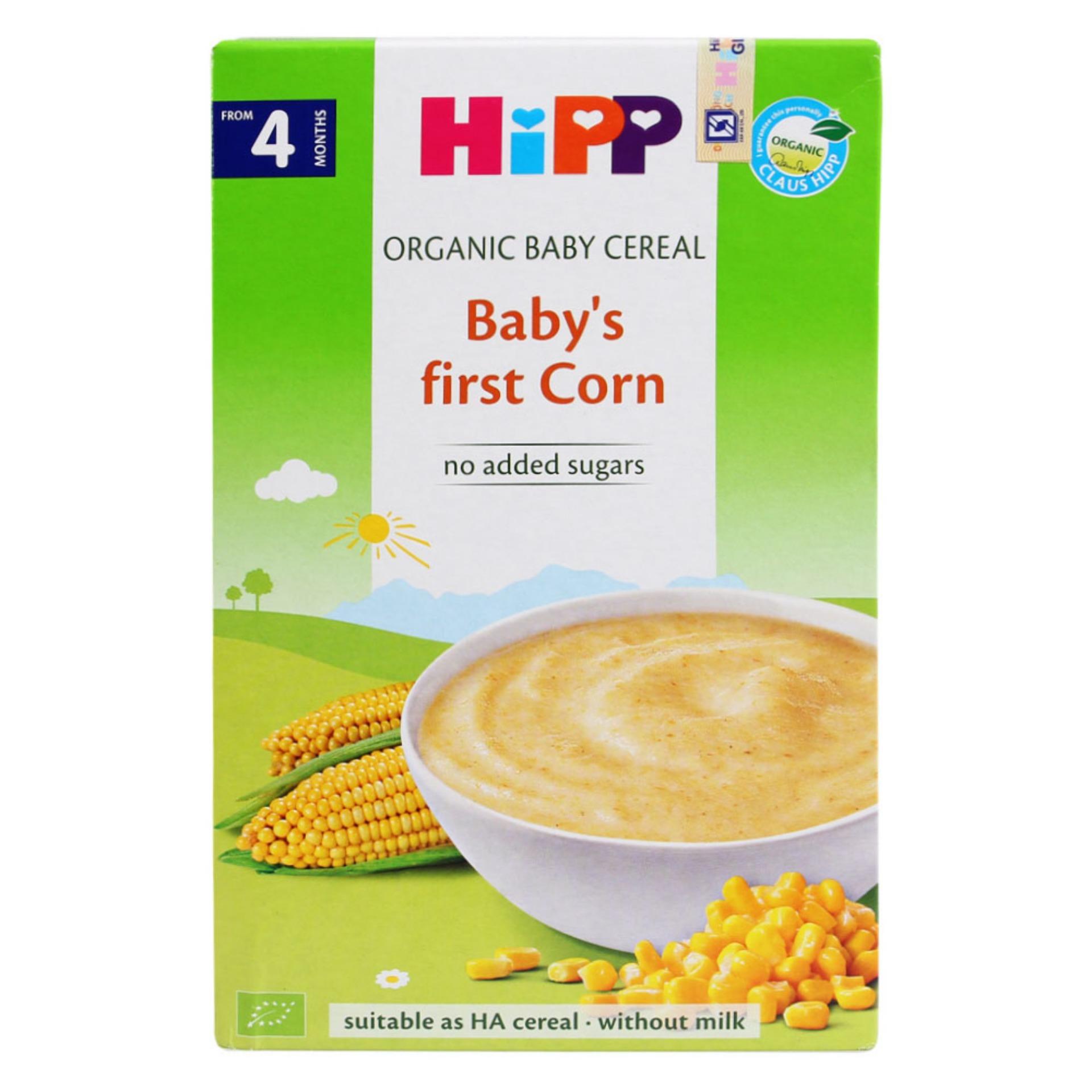 Bột Ăn Dặm HiPP 100% Corn (Bột Ngũ Cốc Bắp Non hữu cơ 100%) Hộp 200g (Cho trẻ từ 4 tháng tuổi)