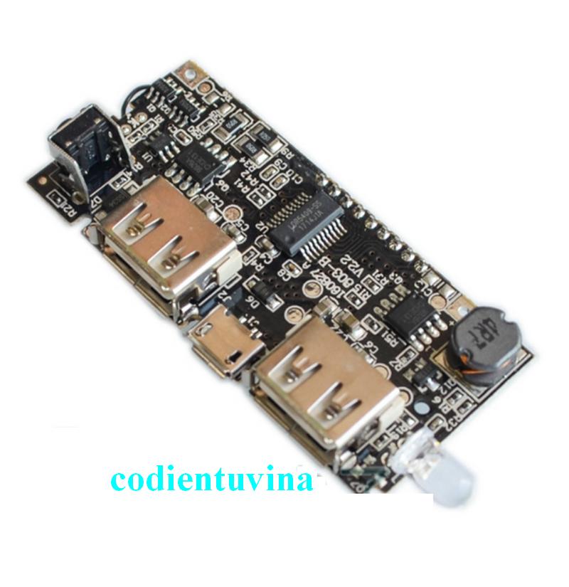Mạch sạc dự phòng có màn hình LCD hiển thị