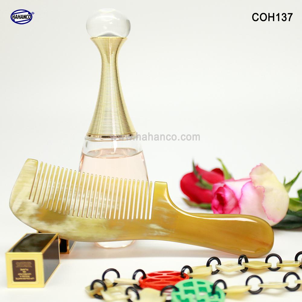 Lược sừng xuất Nhật - COH137 (Size: L - 18cm) Lược chuôi trơn tru đơn giản tiện ích - Chăm sóc tóc HAHANCO